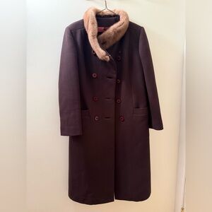 Beautiful Vintage Wool coat with fur